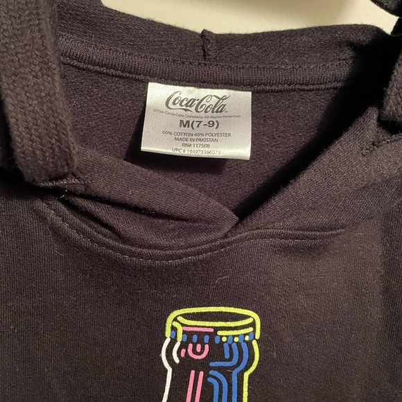 Gifted❗️Coca Cola, Black Graphic Sweatshirt, NWT - Picture 3 of 4